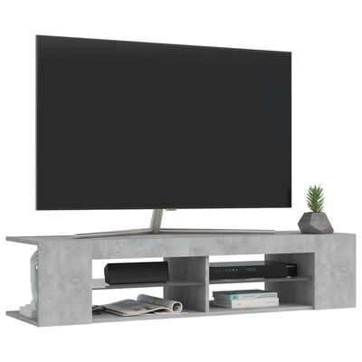 vidaXL Tv-meubel met LED-verlichting 135x39x30 cm betongrijs