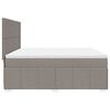 vidaXL Boxspring met matras stof taupe 180x200 cm