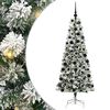 vidaXL Kunstmatige Inklapbare Kerstboom 300 LED's Groen en Wit 180 cm