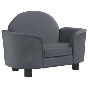 vidaXL Hondenmand 66x40x45 cm fluweel donkergrijs