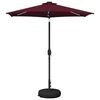 vidaXL Tuinparasol met LED-lampen en voet 230 x 230 cm Polyester