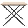 vidaXL Eettafel X-frame 180x90x75 cm massief grenenhout en staal