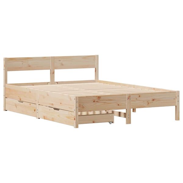 vidaXL Bedframe zonder matras massief grenenhout 120x190 cm
