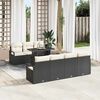 vidaXL Tuin Sofa Set met opslag 8 pcs Zwart en Cr&egrave;me poly rattan