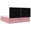 vidaXL Opslag bed met matras met matras Roze 200 x 200 cm Fluweel