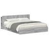 vidaXL Bedframe met opslag Grijs Sonoma 200 x 200 cm Bewerkt hout
