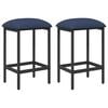 vidaXL Barkruk 2 st Blauw 40 x 32 x 64 cm Bewerkt hout