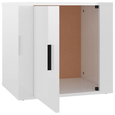 vidaXL Nachtkastjes 2 st 50x39x47 cm hoogglans wit