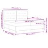 vidaXL Boxspring bed met matras met LED Cr&egrave;me 200 x 200 cm Stof