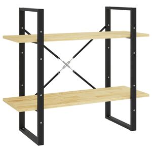 vidaXL Boekenkast met 2 schappen 80x30x70 cm massief grenenhout