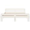 vidaXL Bedframe zonder matras massief grenenhout wit 140x190 cm