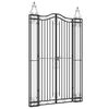 vidaXL Poort 121x8x200 cm smeedijzer zwart