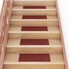 vidaXL Trapmatten Zelfklevend 30 stuks 60x25 cm Bordeaux Rood Rechthoekig