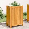vidaXL Plantenbak met voering 54x31x75 cm massief acaciahout