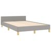 vidaXL Bedframe zonder matras 120x190 cm stof lichtgrijs