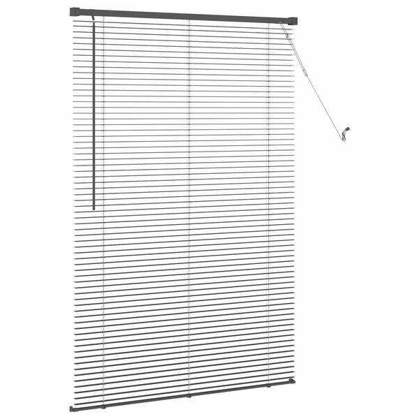 vidaXL Venetiaanse Blind Verstelbaar Zwart 150 x 90 cm PVC