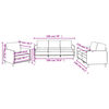 vidaXL 3-delige Loungeset met kussens stof cr&egrave;mekleurig
