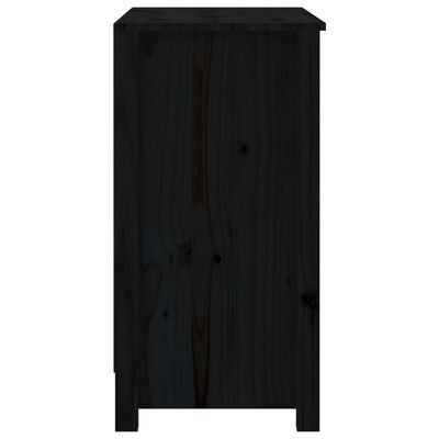 vidaXL Boekenkast 80x35x68 cm massief grenenhout zwart