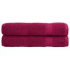 vidaXL Handdoeken SOLUND 2 st 600 g/m&sup2; 100x200 cm bordeauxrood