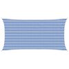 vidaXL Zonneschaduwzeil Blauw en Wit 2,5 x 5 m HDPE