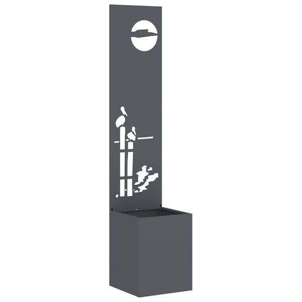 vidaXL Tuin Privacy Screen Antraciet 32 x 140 cm Koudgewalst staal