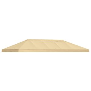 vidaXL Gazebo Luifel Dekking 6 x 3 m Cr&egrave;mekleurig Polyester 190