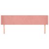 vidaXL Hoofdbord met randen 183x16x78/88 cm fluweel roze