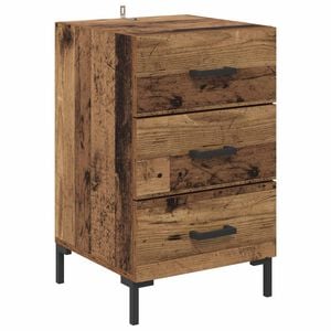 vidaXL Nachtkastje Oudhout 40 x 40 x 66 cm Bewerkt hout