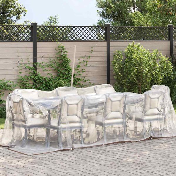 vidaXL Doorzichtig zeildoek met zeilringen 2x4 m polyethyleen