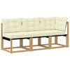 vidaXL 3 st Outdoor Midden- en Hoeksalon Wit
