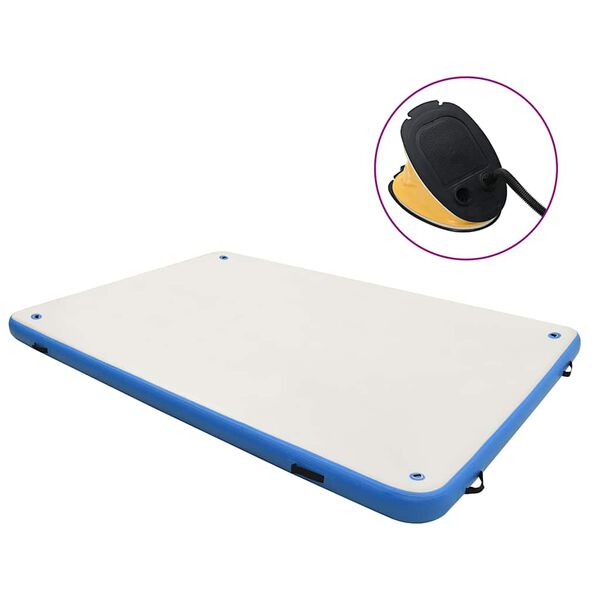 vidaXL Vlot opblaasbaar 300x300x15 cm blauw en wit