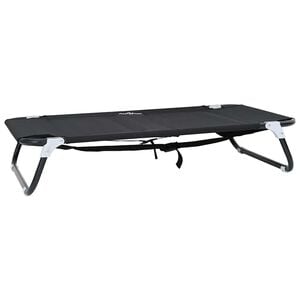 vidaXL Hondenbed 90 x 55 x 18 cm Staal Zwart