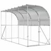 vidaXL Kippenhok Tegen de Muur zilver 600 x 150 x 215 cm