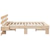 vidaXL Bedframe met hoofdeinde Bruin 120 x 190 cm Massief grenenhout