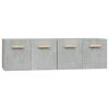 vidaXL Wandkasten 2 st 60x36,5x35 cm bewerkt hout betongrijs