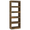 vidaXL Boekenkast/kamerscherm 60x30x166 cm spaanplaat gerookt eiken