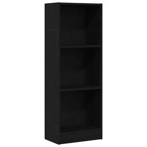 vidaXL Boekenkast Zwart Eiken 40x24x109 cm Engineered Wood