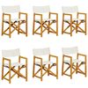 vidaXL Inklapbare stoelen 6 st stof cr&egrave;mewit