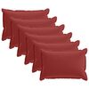vidaXL Kussensloop 6 st HOUTEN Wijnrood 50 x 80 cm Polyester