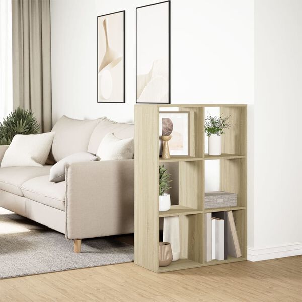 vidaXL Kamerscherm / boekenkast 69,5x29x103,5 cm hout sonoma eiken