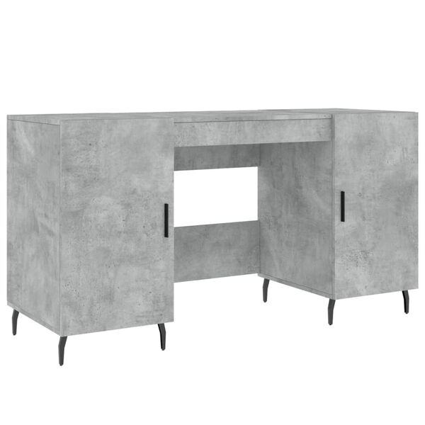 vidaXL Bureau 140x50x75 cm bewerkt hout betongrijs