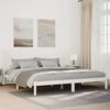 vidaXL Bedframe extra lang zonder matras massief hout wit 180x220 cm
