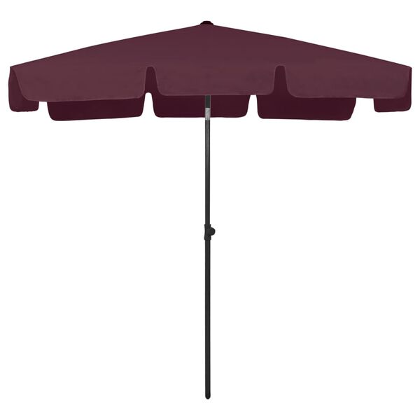 vidaXL Strandparasol 200x125 cm bordeauxrood