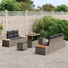 vidaXL Tuin Sofa Set met kussen 8 pcs Licht Grijs en Donker Grijs
