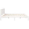 vidaXL Bedframe met hoofdeinde Wit 200 x 200 cm Massief grenenhout