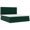 vidaXL Ottoman bed met matrassen 200x200cm fluweel donkergroen