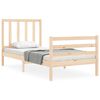 vidaXL Bedframe met hoofdbord massief hout