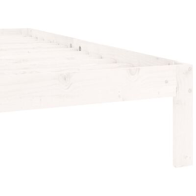 vidaXL Bedframe massief grenenhout wit 90x200 cm
