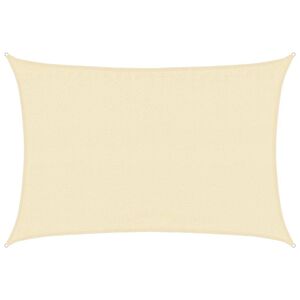 vidaXL Zonnezeil 160 g/m&sup2; 3,5x4,5 m HDPE cr&egrave;mekleurig
