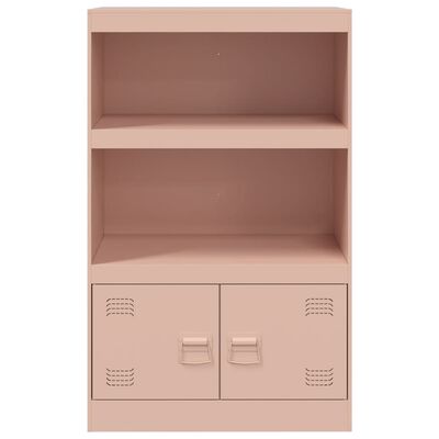 vidaXL Dressoir 67x39x107 cm staal roze